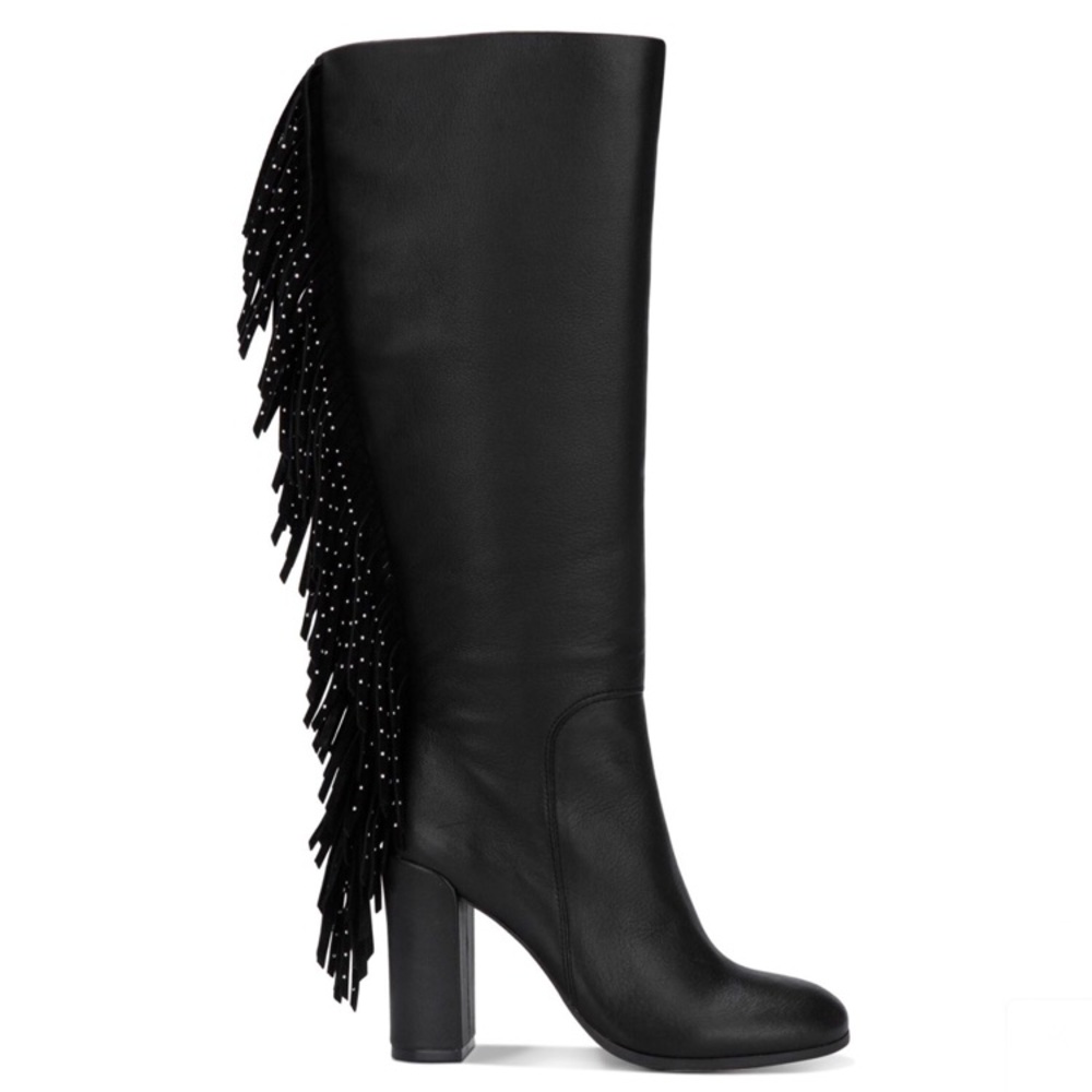 KENNETH COLE Justin Fringe Boot Studs Sz 6.5 - Picture 1 of 13